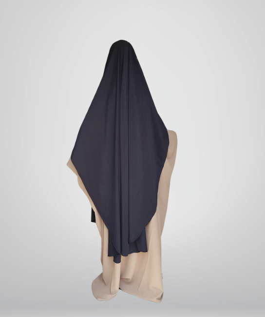 Black Khimar Malaisi Crepe