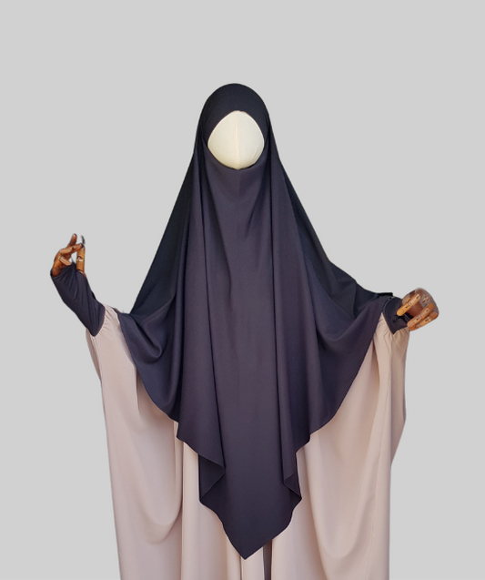 Black khimar medinah